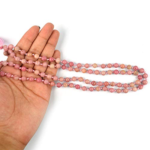 Image of Reiki Crystal Products Natural Reiki Feng-Shui Mala Necklace 6 mm Crystal Stone 108 Bead Jaap Mala for Men and Women