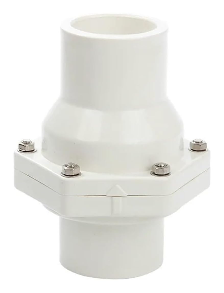 Válvula de retención de PVC unidireccional con solapa antirretorno, diámetro de tubo de 50 mm a 200 mm, ideal para aplicaciones de drenaje y fontanería