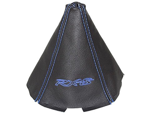 The Tuning-Shop for Mazda Rx-8 2003-2012 Manual Shift Boot Black Leather Blue RX-8