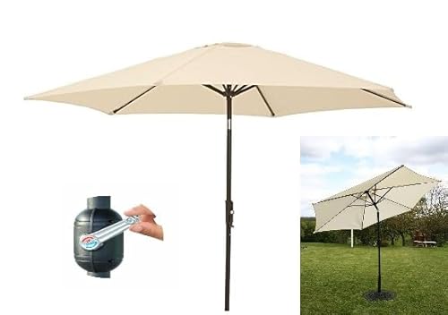 Garden Haven Garden Patio Parasol Umbrella with Crank and Tilt (Cream)