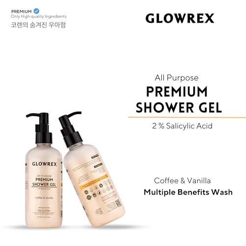 Image of All-Purpose Premium Shower Gel | 2% Salicylic Acid | 4-Hour Sweat & Bacteria Reduction | Long-Lasting Perfume Scent | Quick Acne Relief, Exfoliates & De-Tans with Coffee & Vanilla