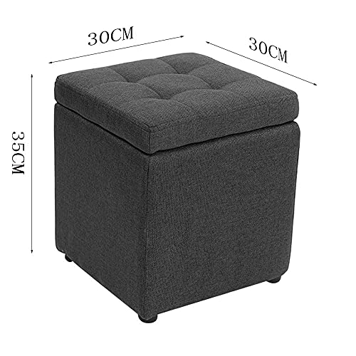 Pouf et repose-pieds noir en bois pour optimiser l'espace du salon