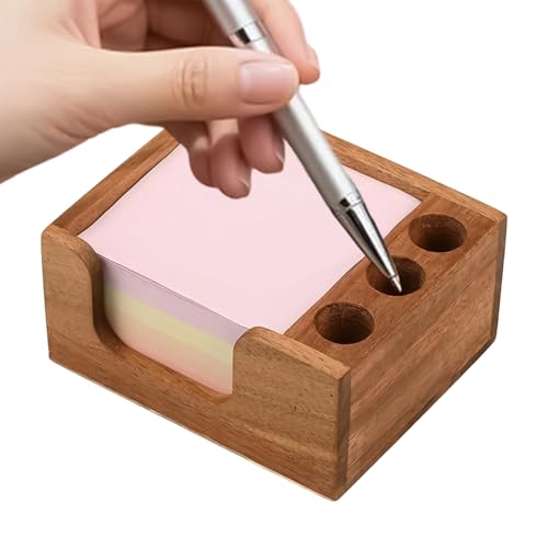 Soporte elegante de madera para blocs de notas en estantes y despachos