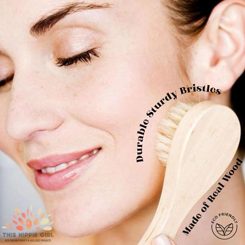 Boho Aromatic Esta Escova Facial Seca para Garota Hippie, Escova Facial Seca, Escova Esfoliante Faci