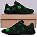 Sonzj-II Men Women St Patricks Day Shoes Fashion Running Sneakers Breathable Casual Sport Tennis Shoes Gift for Friends Black Size 7