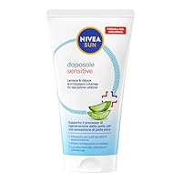 NIVEA SUN Doposole Sensitive 150 ml, Dopo sole in gel idratante, lenitivo e rinfrescante, Aftersun con Aloe Vera Bio, Vitamina E e Pantenolo, Assorbimento rapido, Senza profumo, Per pelli sensibili