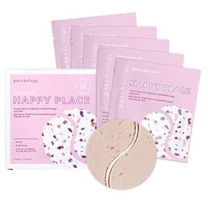 Patchology Happy Place Under Eye Patches – Overnight Anti-Aging Masks for Dark Circles, Puffy & Eye Bags, & Wrinkles – Brightening & Depuffing Skin Care Undereye Pads for a Youthful Glow (5 Pairs)