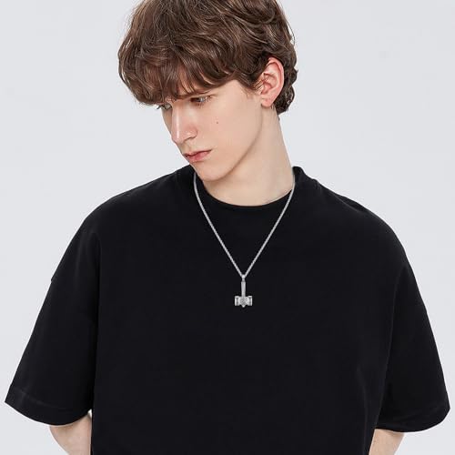 Collier marteau de Thor Mjolnir en argent 925 massif ciselé pour homme