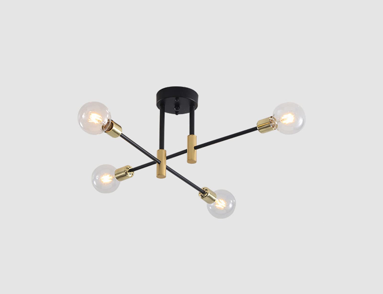 Luz de techo moderna E27 LED en color negro para iluminación interior 8