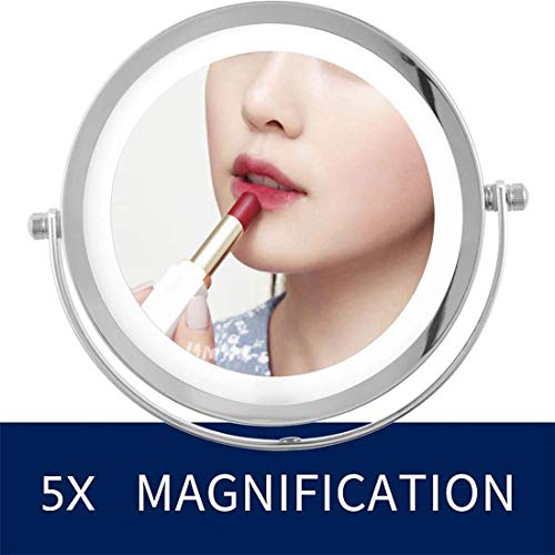 Miroir maquillage mural LED grossissant miroir cosmétique double face - 7