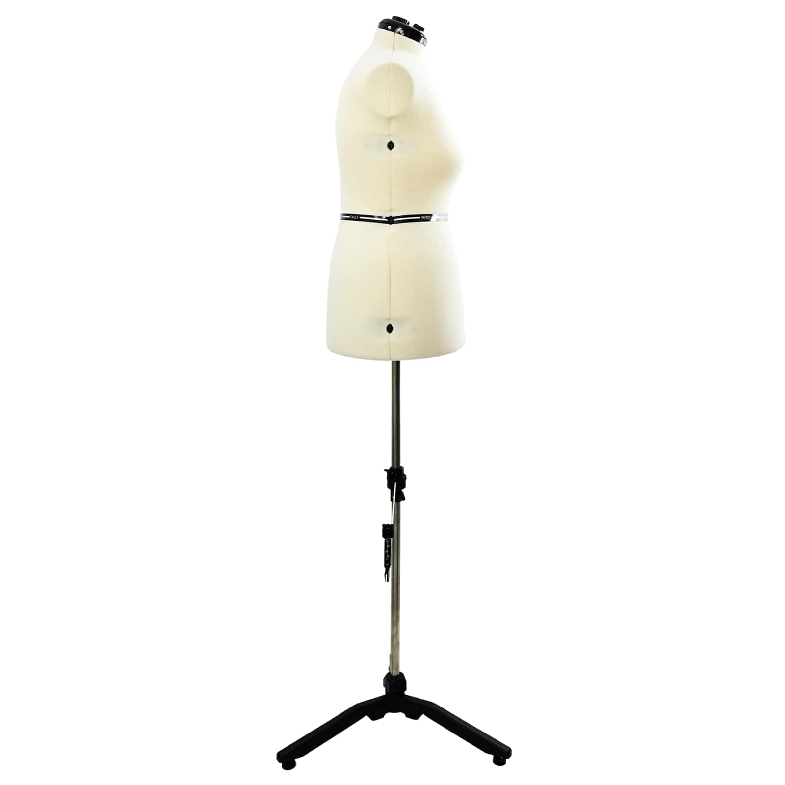 Manichino da donna regolabile, busto sartoriale con rivestimento in velluto, manichino regolabile in altezza per sartoria, decorazione e design alla moda, crema