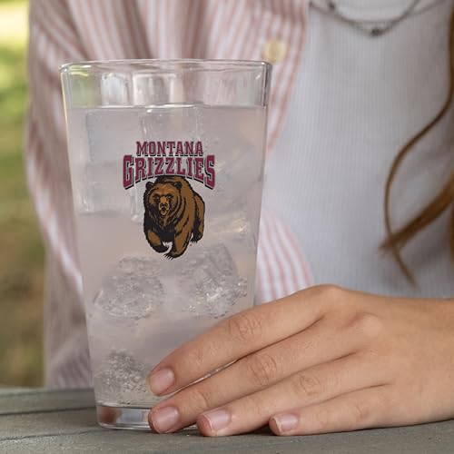 Image of Logo Brands NCAA 16 oz Pint Glass - Durable Glass With Bold Team Color- Chip-Resistant Rim Drinkware For Fans, Tailgates, Home Bars & Everyday Use