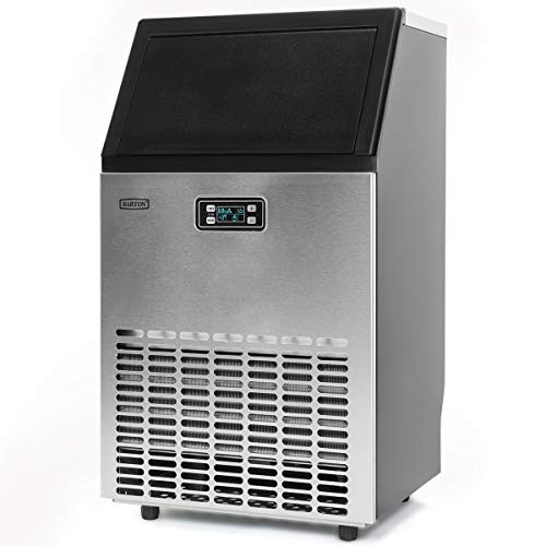 Barton Commercial Freestanding Builtin Under Counter Ice Maker Machine 99lbs/day, Ice Scoop and