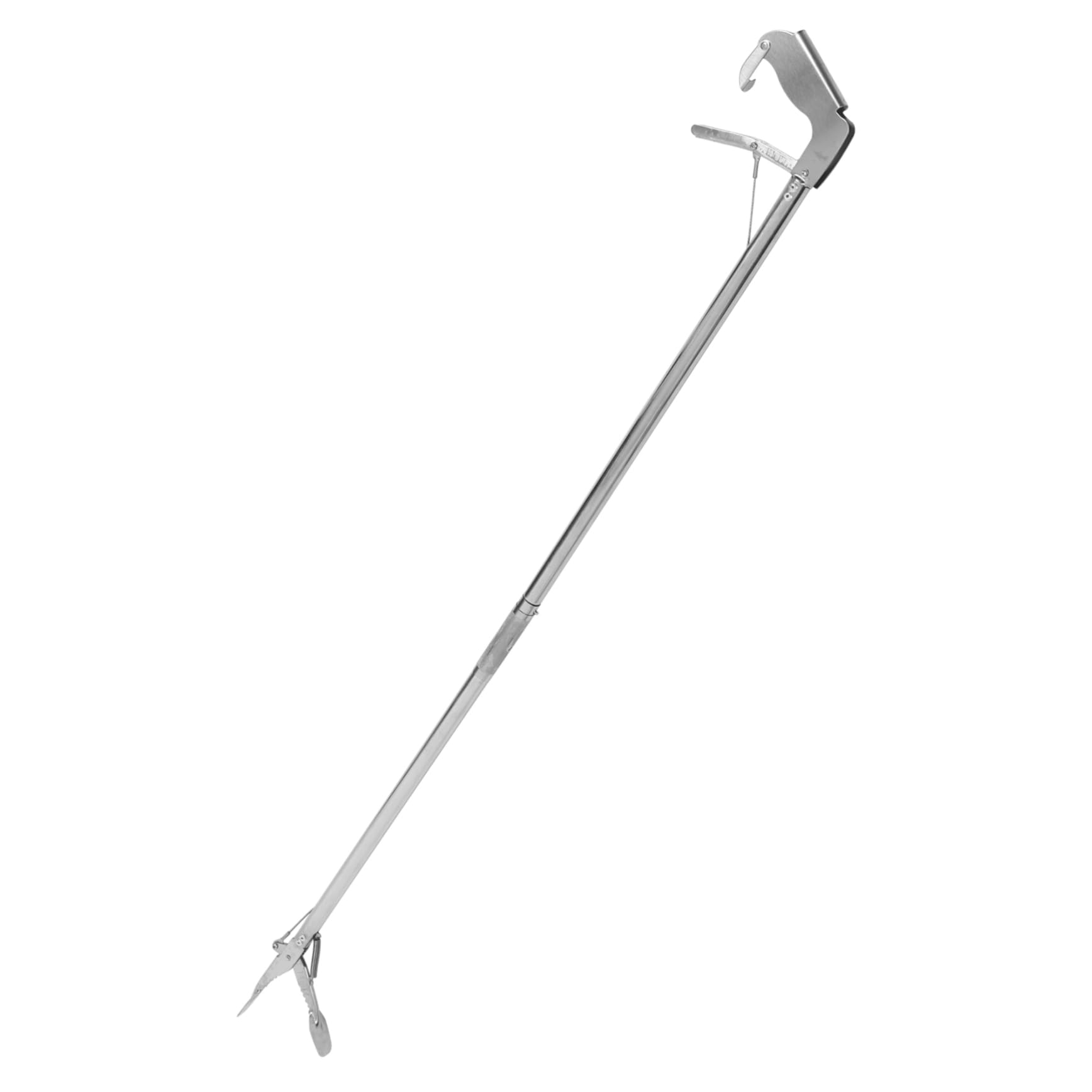 NOLITOY Bedridden Patient Retrieval Device Grabber Reusable Tong Disabled Pick Clips Grab Tool Home Cleaning Supplies Pickup Sticks Metal Foldable Stainless Steel Elder