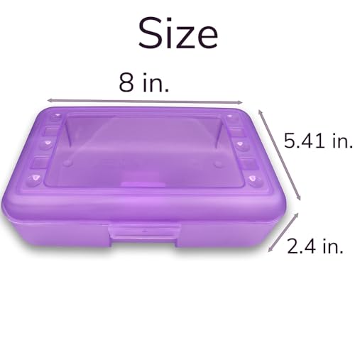 Image of Craft County Solid Color Pencil Box - Store All Your Art Supplies in 1 Convenient Location - 5 Vibrant Colors to Choose From