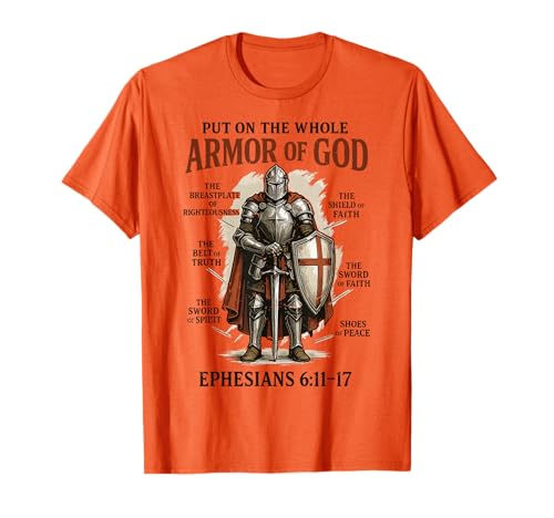Youth Full Armor God Costume Christian Warrior Toddler Boys T-Shirt