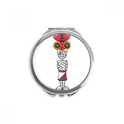 Miroir rond de poche Égypte Horus maquillage portable multicolore 6,6 cm