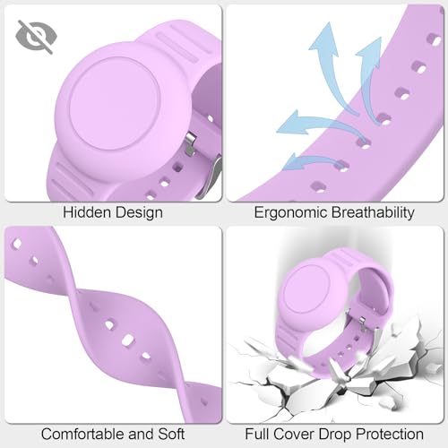 Bracelet AirTag enfant silicone souple de qualité supérieure ajustable
