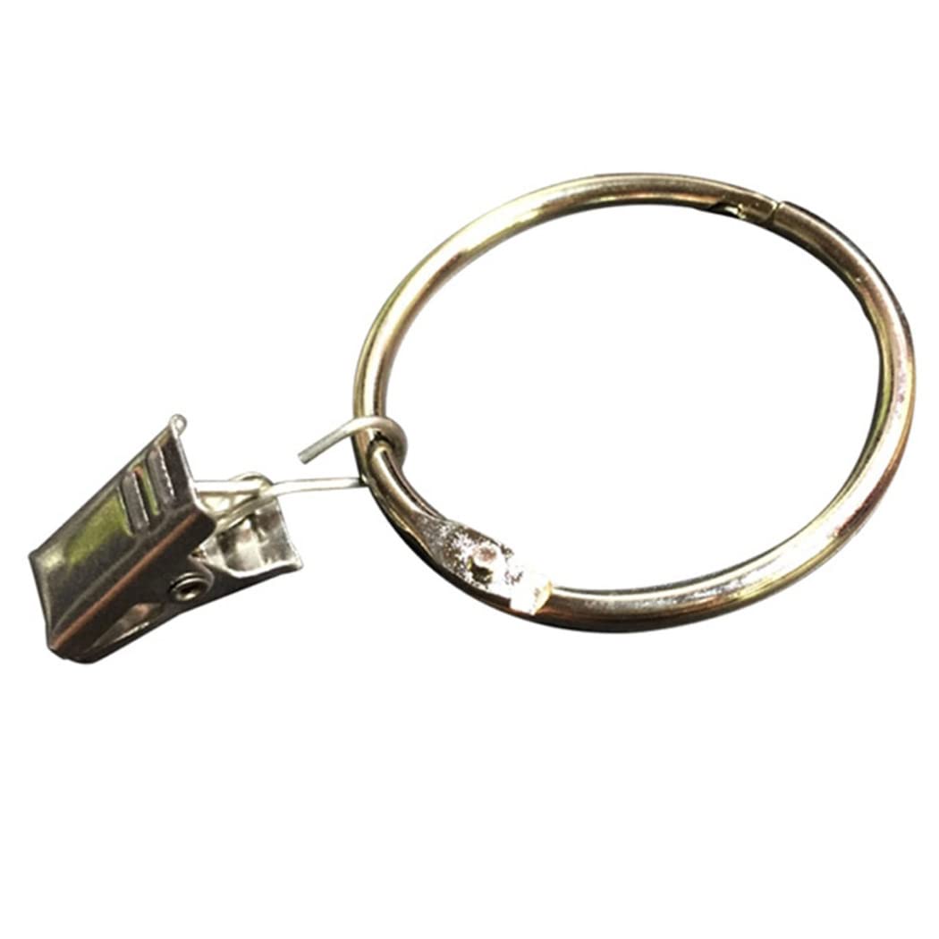Gardinenringe, Gardinenhaken, Aufhängeringe, 30 Packungen zu öffnende Gardinenringe aus Metall mit Clips Gardinenklammern mit Ringen Kleiderbügel Gardinenringe strapazierfähige rostfreie dekorative Ga