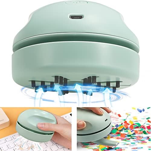 Desktop Vacuum Cleaner Mini, USB Charging Keyboard Vacuum Cleaner with Vacuum Nozzle, Detachable and Portable Mini Vacuum for Desk, Cordless Mini Desk Vacuum for Cleaning, Dust, Crumbs, Computer
