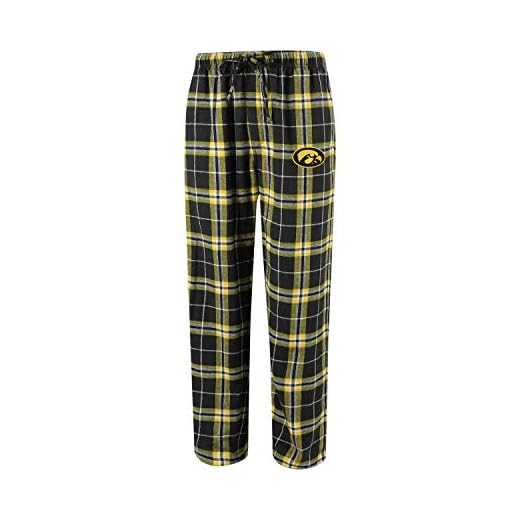 Concepts Sport Iowa Hawkeyes NCAA Adult Huddle Pajama Pants (Medium) Black