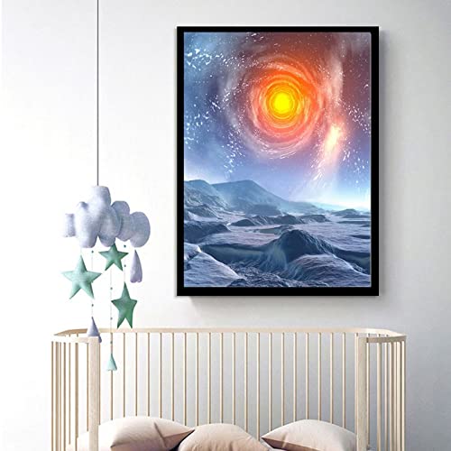 Broderie diamant kit complet 50x120cm pour illuminer le mur de votre salon