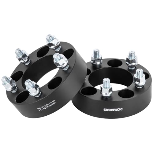 DCVAMOUS 4PC Black 5x5 to 5x4.5 Wheel Adapters 1.25 Inch 12x1.5 Studs Compatible with Chevy-Dodge 5x127 to 5x114.3 Wheels for Caprice Impala Grand Caravan Journey Town Country