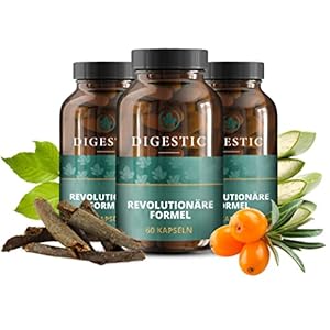 Digestic – Abführmittel bei Verstopfung – Stuhlweichmacher – 100% natürliche Inhaltsstoffe – 180 Kapseln – Neue…