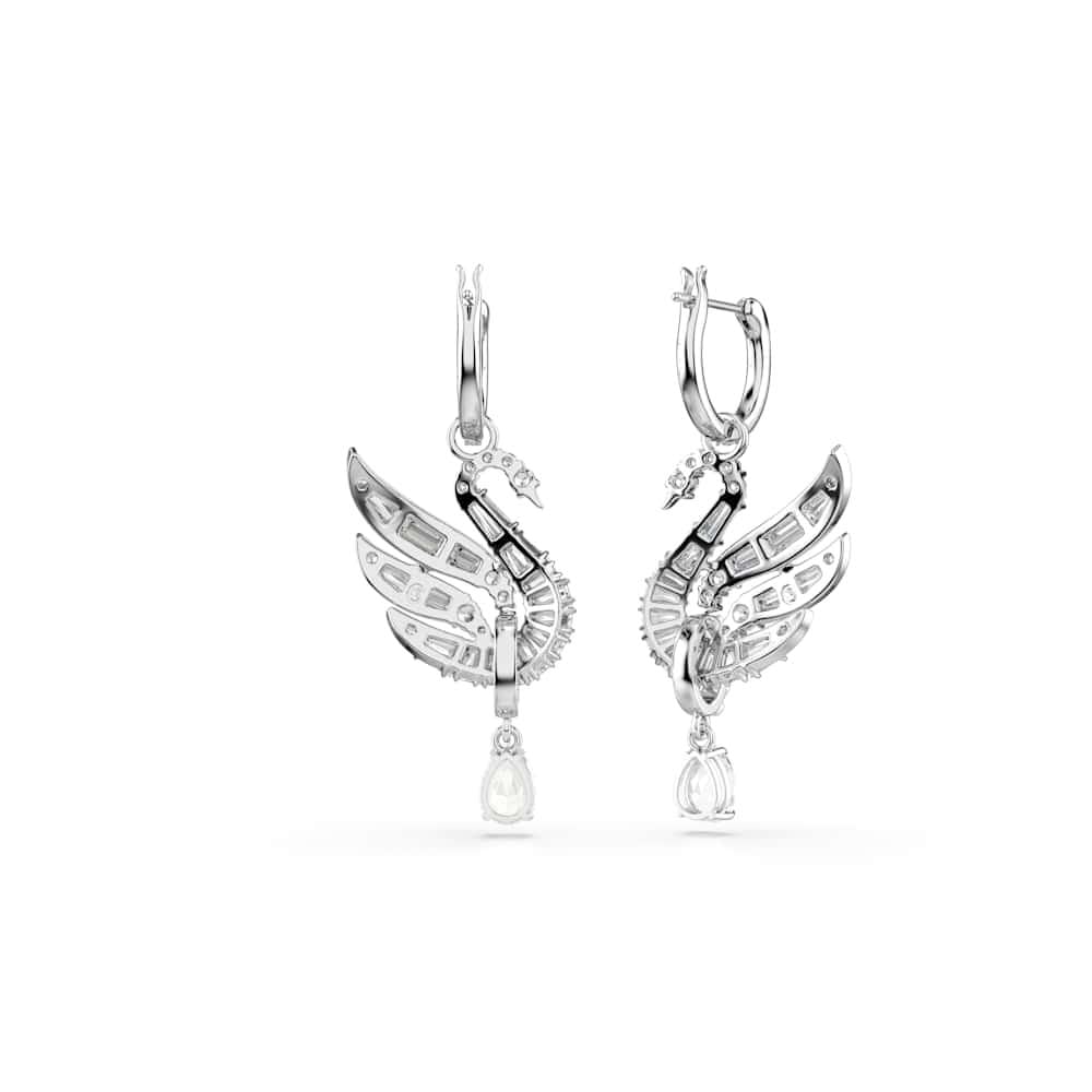 Swarovski Swan Collezione, blanc, plaqué rhodium
