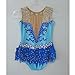 LIUHUO Rhythmic Gymnastics Leotards Fashionable Comfortable Mesh Blue Sleeveless Stylish