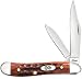 CASE XX WR Pocket Knife Pocket Worn Harvest Orange Bone Peanut Item #7404 - (6220 SS) - Length Closed: 2 7/8 Inches