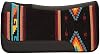 Protector de silla Weaver Equine 23" x 24" para pony, tejido de lana mezclada de una sola capa, protector de silla occidental contorneado para absorción de impactos, negro/naranja/azul marino 2