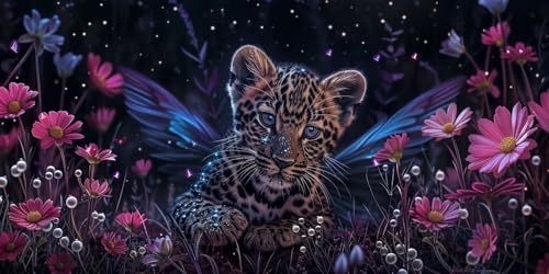 Diamond painting adulte petite fleur de tigre kit 5D 50x100cm
