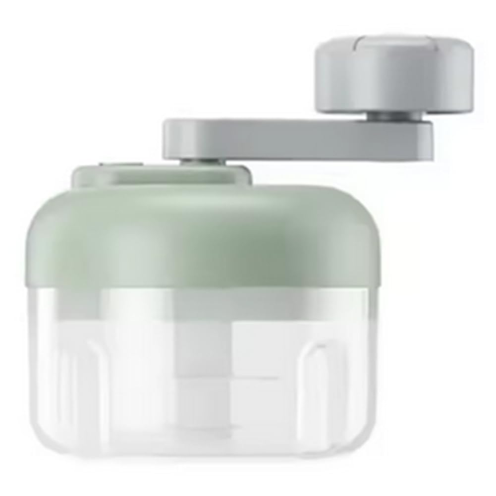 CTRLZS Hand-Crank Food Chopper Multifunctional Vegetable Slicer Small Food Processor Garlic Mincer Tool Kitchen Gadgets Green 100ML
