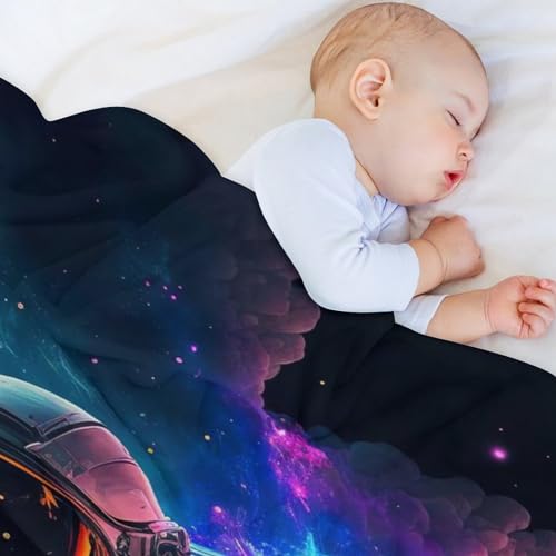 Couverture duveteuse douce astronaute pour lit et sofa douillet - 5