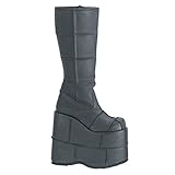  Demonia Stack-301 - Gothic Mega Plateau Stiefel Schuhe 36-46, Größe:EU-41/42 (US-M9)