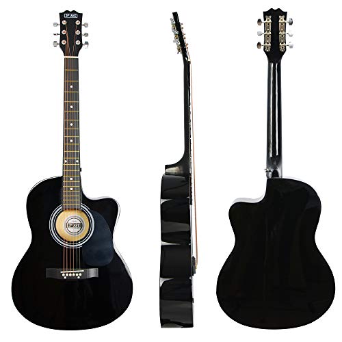 3rd Avenue 4/4 formaat cutaway akoestische gitaarpakket voor beginners, tas, plectrums en reservesnaren - zwart - Image 3