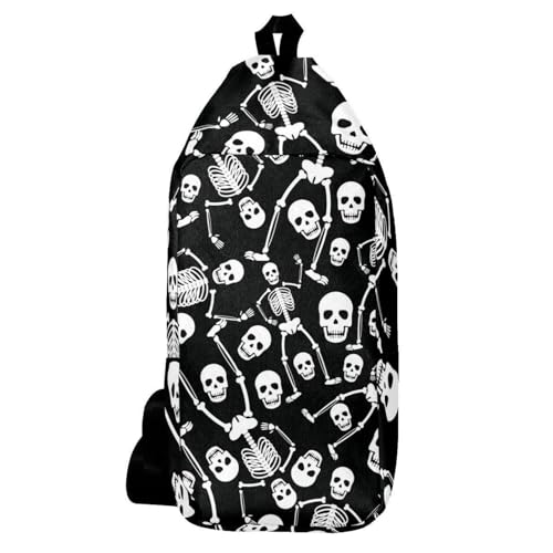 Sac à dos à bandoulière squelette : libérez vos mains avec ce sac compact multicolore 16x36cm