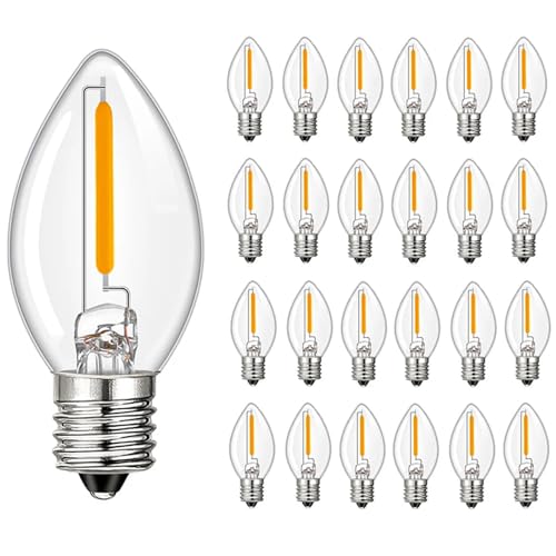 Bombilla LED de noche C7 de 0.5 W luz deV ela lámpara de cristal transparente base E12 lámpara de araña lámpara de sal luces de cadena bombillas de repuesto