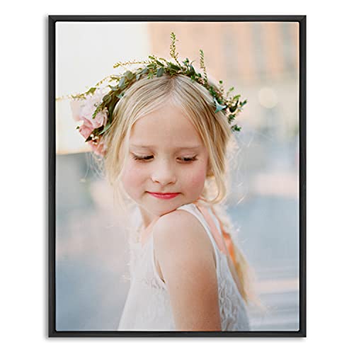 Image of Texas Art 11x14 Canvas Floater Frame, 1.25 inch Deep Wood Grain Texture Floating Picture Frame for Gallery Wrapped Canvas, black Modern Wall Decor for Home & Office, Fathers Gifts