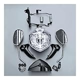 Motorcycle Headlight Headlamp Assembly Housing Kit Rearview Mirrors for FZ6 FZ6S FZ6N FZ-6N FA&zer 2007 2008 2009 2010 Rearview Mirrors