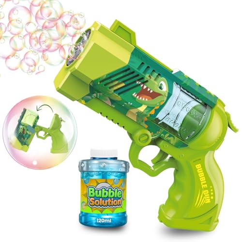 Blubbel Seifenblasenpistole, LED Seifenblasenmaschine, 80ml Seifenblasenflüssigkeit Tank, Seifenblasen Pistole, Blasen Kanone, Luftblasen Bazooka Bubble Gun, Geschenke für Kinder, Hochzeit