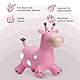 U&C Planet Hüpftier für Kinder Aufblasbare Giraffe Rosa Giraffe Hüpfer mit Handpumpe,Sprungpferd Hüpfspielzeug Geschenk für Kinder Alter 1-6