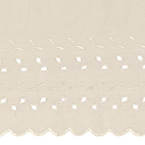 Easy Fit Eyelet Elastic Wrap Around Bed Skirt, Easy On/Off Dust Ruffle (18-Inch Drop), Queen/King, Ivory #TOP4