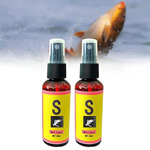 Scent Fish Attractants for Baits - 60ml Natural High Concentration Fish Bait, Safe & Effective Fish Bait Attractant Enhancer Liquid, Practical Anglers Fishing Equipment Accessories (2 PCS)