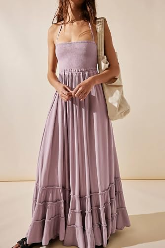 Image of R.Vivimos Womens Summer Boho Sexy Backless Long Dresses