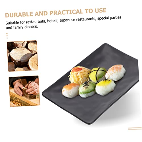 Plato rectangular reutilizable para sushi Lurrose 2 piezas miniatura 4