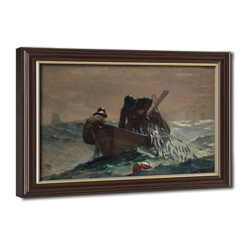 Toile tendue Winslow Homer The Herring Net décoration murale pour grand bureau