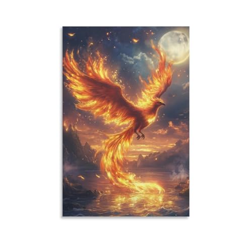Impression sur toile phénix symbole de renouveau intérieur