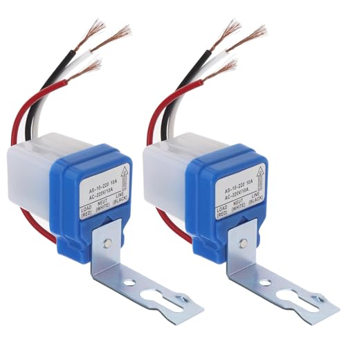 EMSea 2pcs Light Control Switch Light Controlled Induction Switch Automatic Light Control Sensor Light Sensor Switch Auto On Off Light for Street Highway Factories